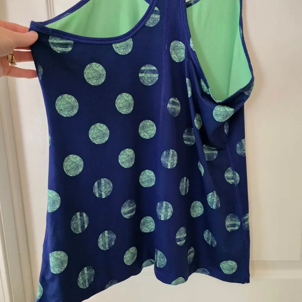 Nike Dri-Fit Athletic Racerback Polka Dot Tank Top Women's Size XL